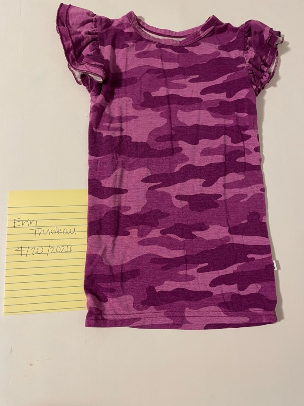 Little Sleepies Berry Camo Flutter Sleeve Top